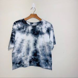Tie-dyed boxy crop top